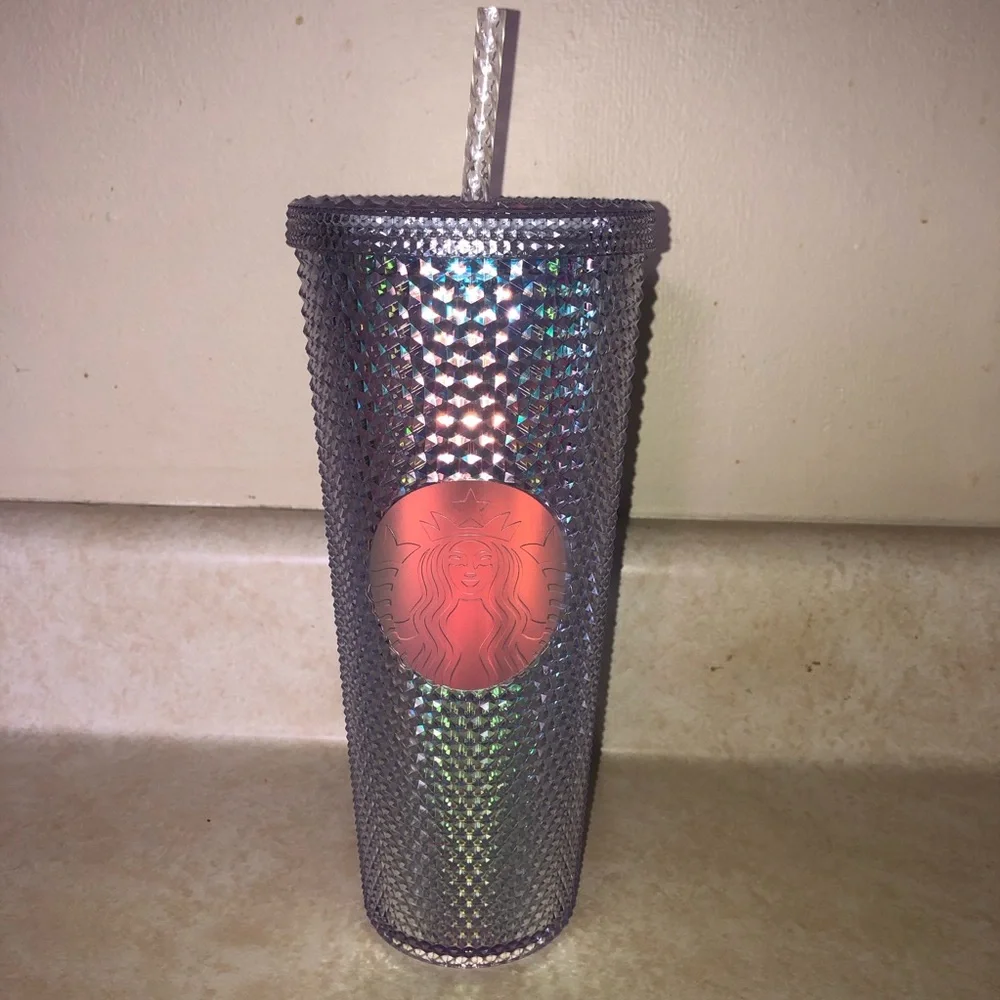 Starbucks Iridescent Bling Diamond Studded Cold Cup